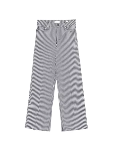 Pantaloni Frame cu dungi alb