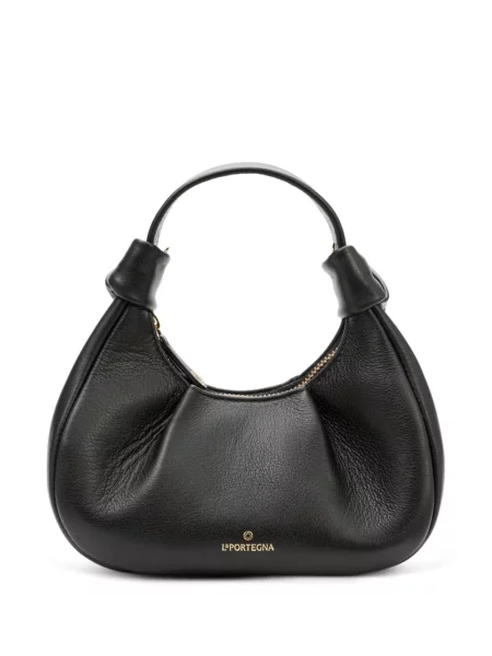 Geantă shopper La Portegna din piele negru