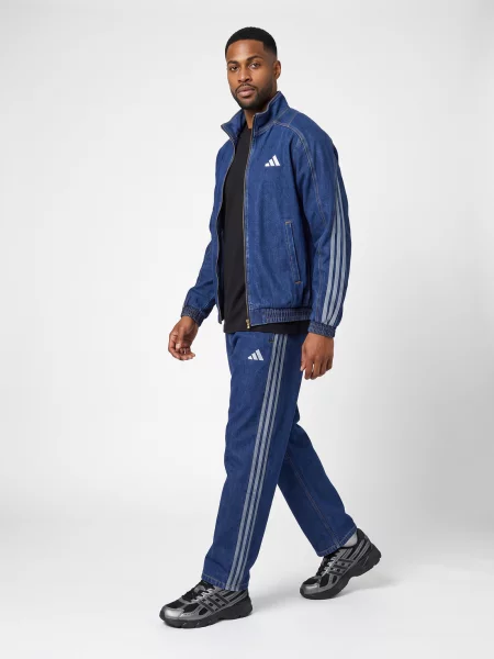 Geacă de blugi Adidas alergare albastru