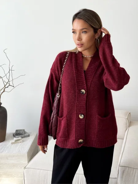 Кардиган ART KNIT бордовий