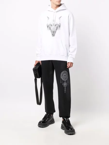 Raštuotas džemperis su gobtuvu Marcelo Burlon County Of Milan
