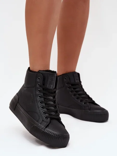 Trampki Big Star Shoes na platformie ocieplane czarne