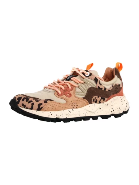 Sneakersy Flower Mountain zamszowe w kwiatki beżowe