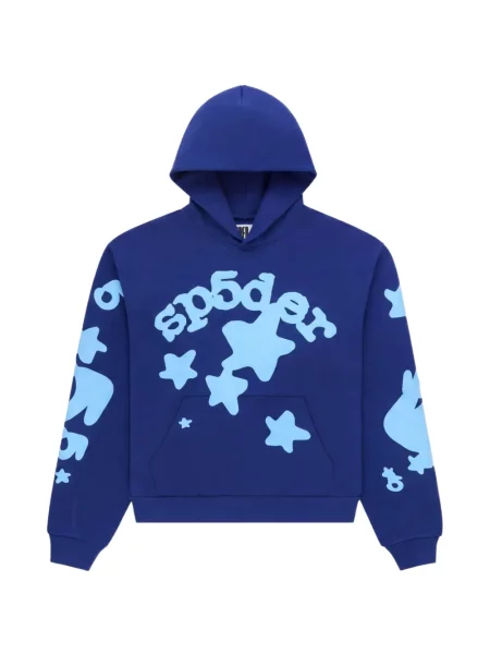 Mikina s kapucňou Sp5der modrá