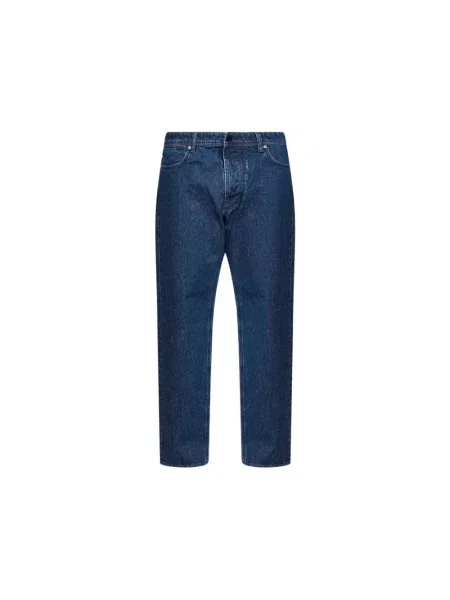 Jeansy straight leg Stone Island z kamieniami niebieskie
