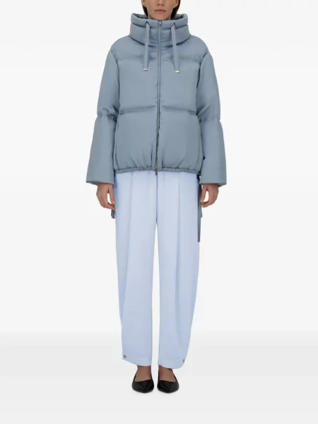 Pantaloni Herno din satin albastru