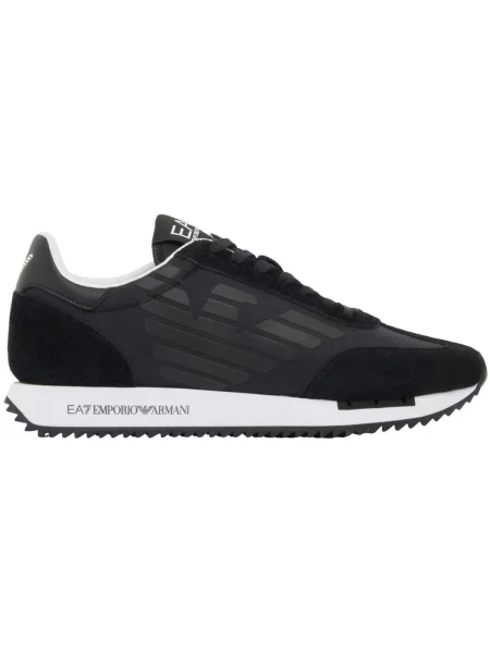 Sneakers | piele întoarsă negru