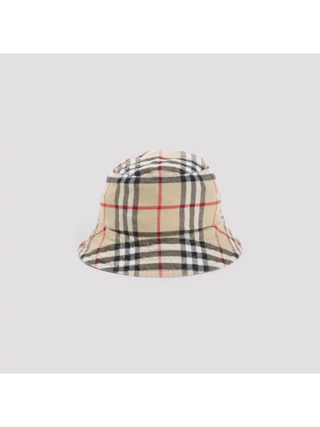 Czapka Burberry w kratę retro beżowa