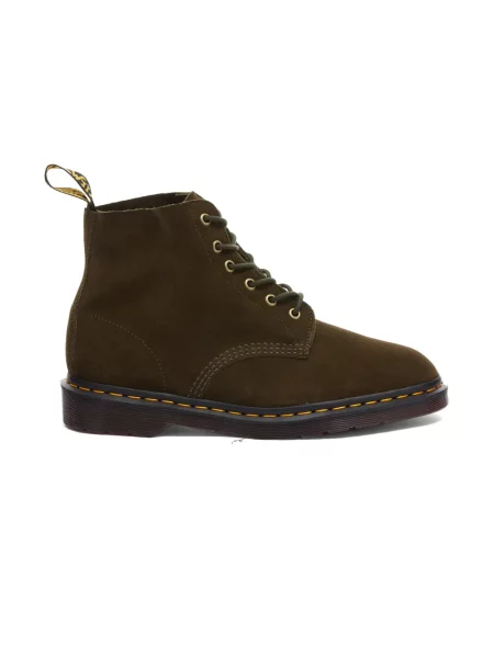 Botki Dr. Martens zamszowe zielone
