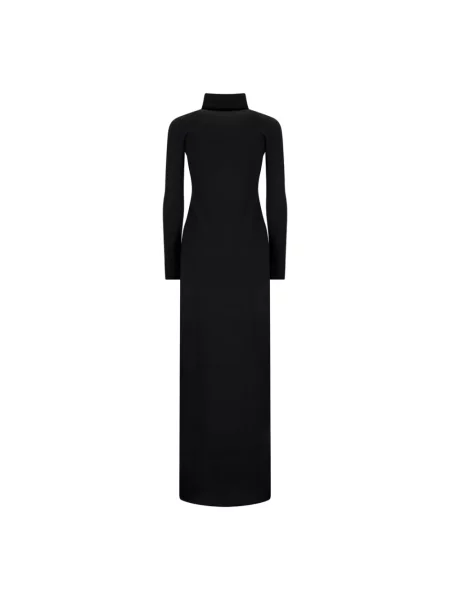 Sukienka maxi Saint Laurent biznesowa czarna