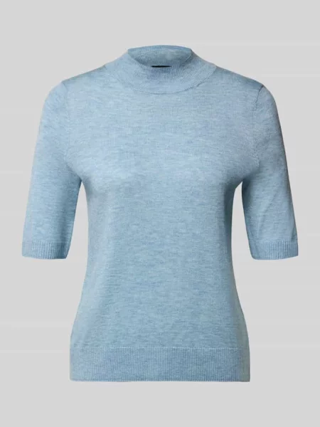 Sweter z golfem typu mock neck S.oliver Black Label błękitny