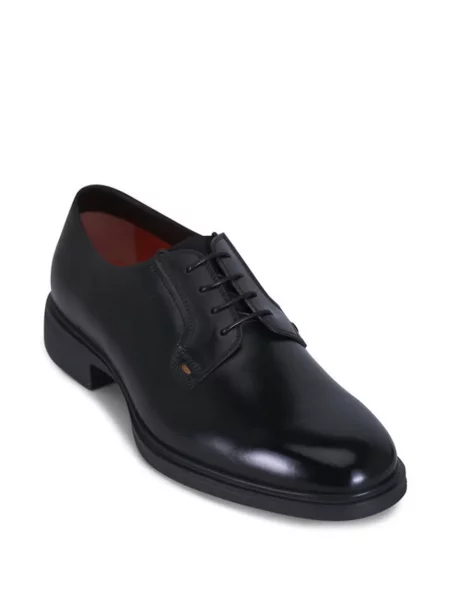 Pantofi derby Santoni din piele negru