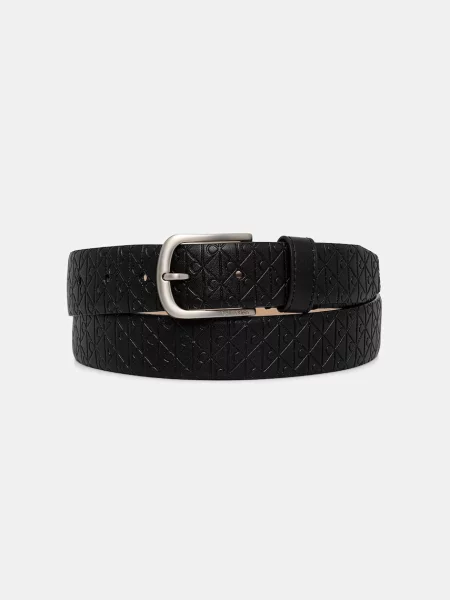 Calvin Klein Pas usnjen črna