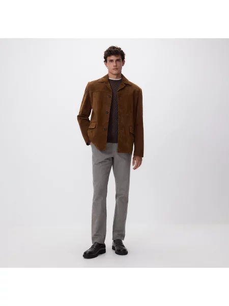 Reserved Kalhoty chino slim fit středně šedá