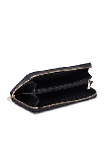 Guess Denarnica Yvonne Logo Slg Temno siva