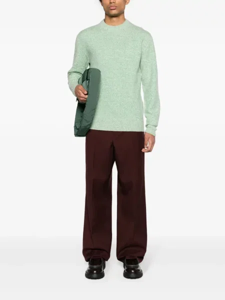 Vilnonis megztinis Jil Sander žalia