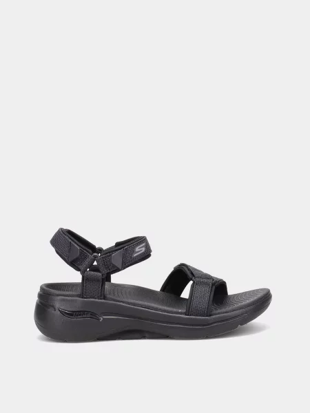 Кожаные босоножки Skechers черные