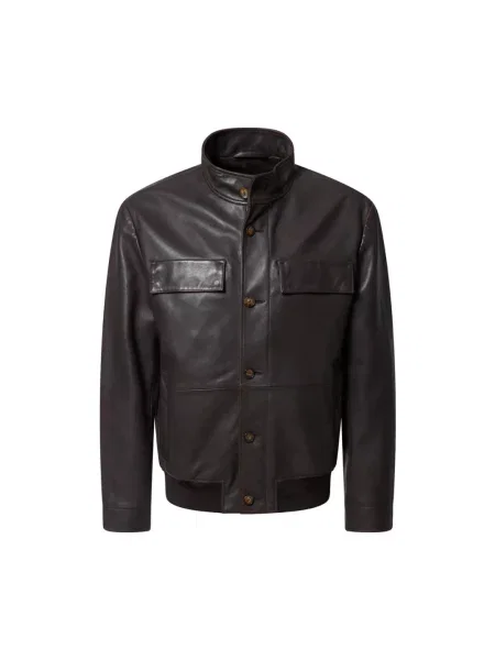 Kurtka skórzana Baldessarini brązowa