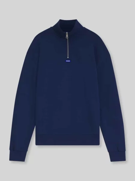 Sweter Hugo Blue z logo granatowy