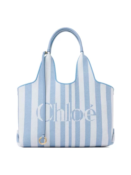 Chloé Torba Na Zakupy Stripy blau niebieska