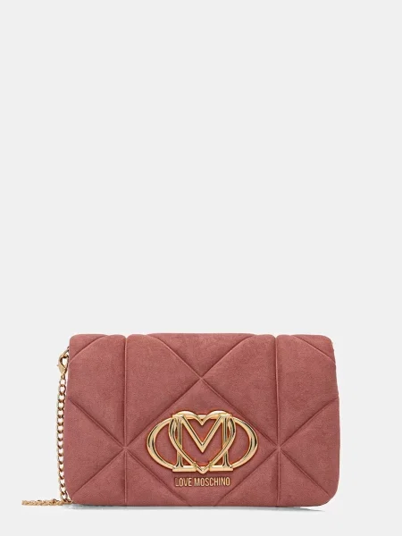 Pikowana torebka Love Moschino różowa