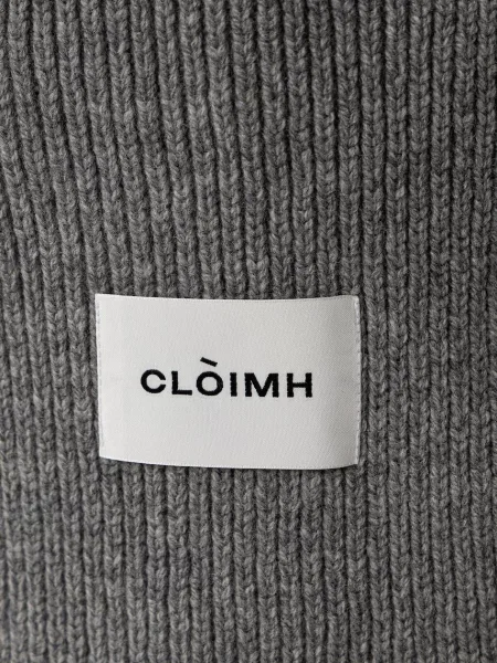 Cloimh fular de damă din lână gri