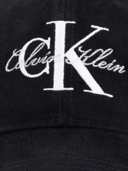 Kapa s šiltom Calvin Klein Lurex Graphic Script Monologo Ca Črna bela
