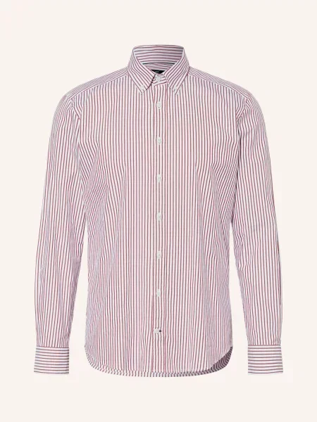 Strokesman's Košile Regular Fit tmavě červená bílá