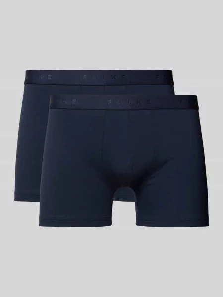 Obcisłe bokserki z elastycznym paskiem z logo model Daily Comfort' Falke granatowe