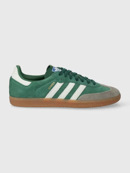 Велурени маратонки adidas Originals Samba OG зелено