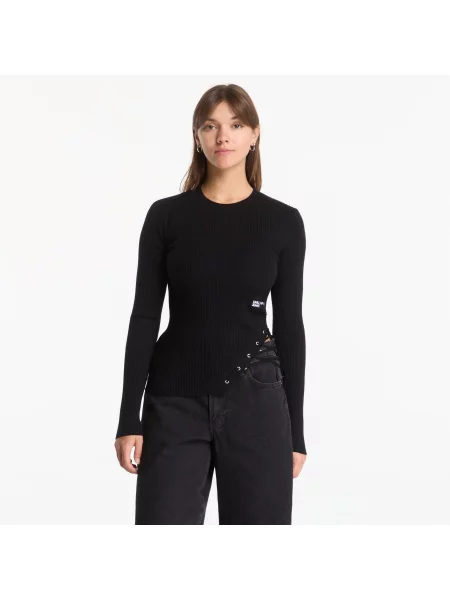 Пуловер Karl Lagerfeld Jeans Ls Knitted Sweater Black L черно