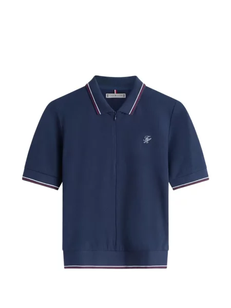Top Tommy Hilfiger cu autograf albastru