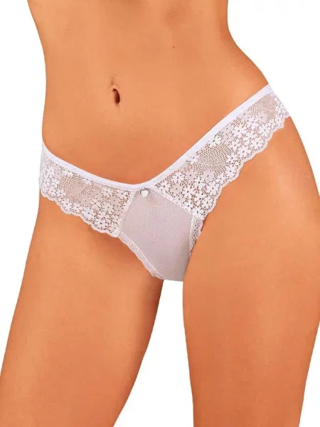 Трусики бразилиана из кружева Трусы_Obsessive_Heavenlly білі