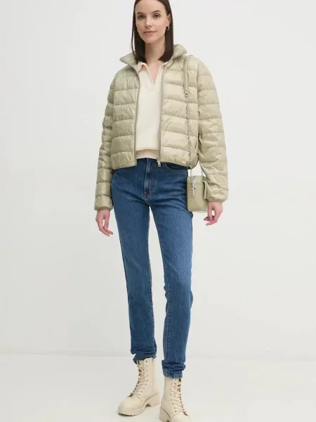 Calvin Klein Jeans kurtka zielony przejściowa beżowa