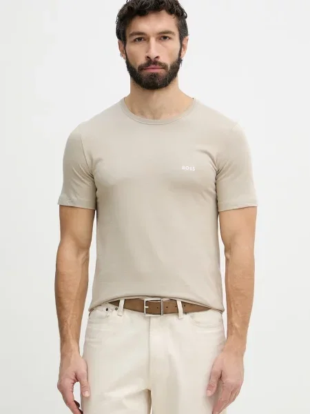 T-shirt krój regular fit w Zestaw 3 szt. z czystej Boss biała