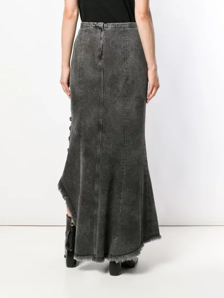Fustă din denim Olivier Theyskens lungă gri