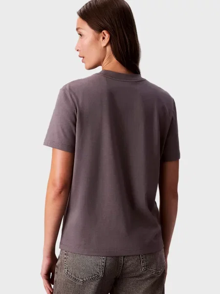 Графічний футболка Calvin Klein Jeans з паєтками сіра
