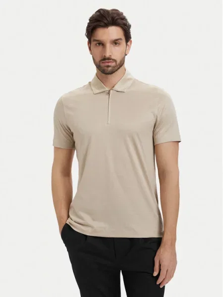 BOSS Tricou polo H-Paras deschis bej
