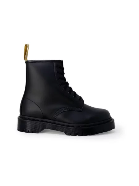 Botki Dr. Martens skórzane na płaskim obcasie czarne