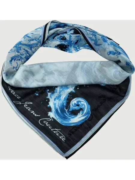 Fular Versace Jeans Couture de lână albastru