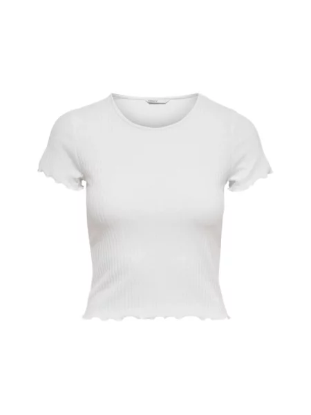 T-shirt o kroju slim fit z dodatkiem model EMMA' Only biała