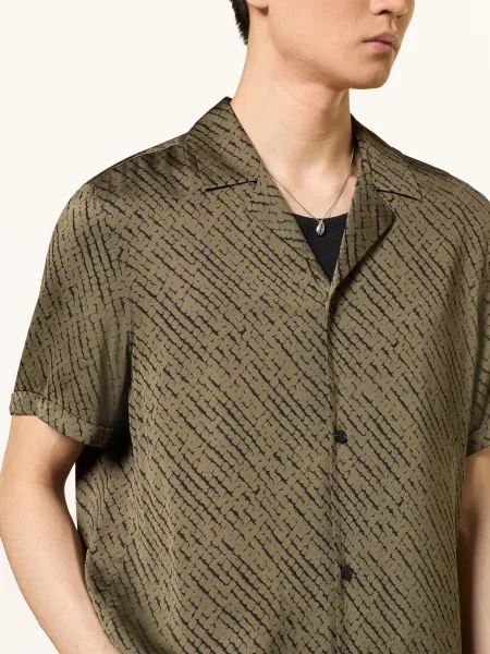 Drykorn Resortní Košile Bijan Regular Fit Ze Saténu khaki černá