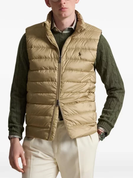 Mănuși Polo Ralph Lauren din piele de căprioară cu șireturi cu vârf închis albastru