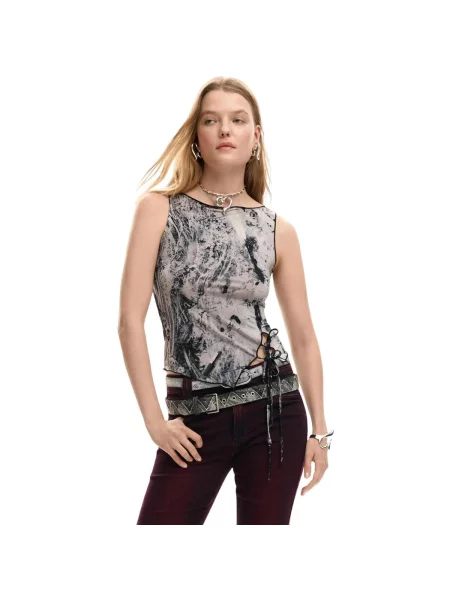 Top Desigual siva