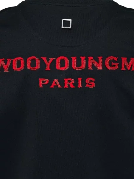 Tricou Wooyoungmi cu broderie negru