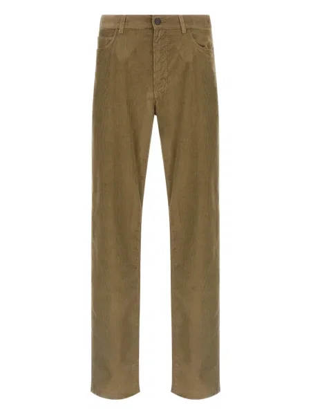 Pantaloni The Row de catifea cord maro