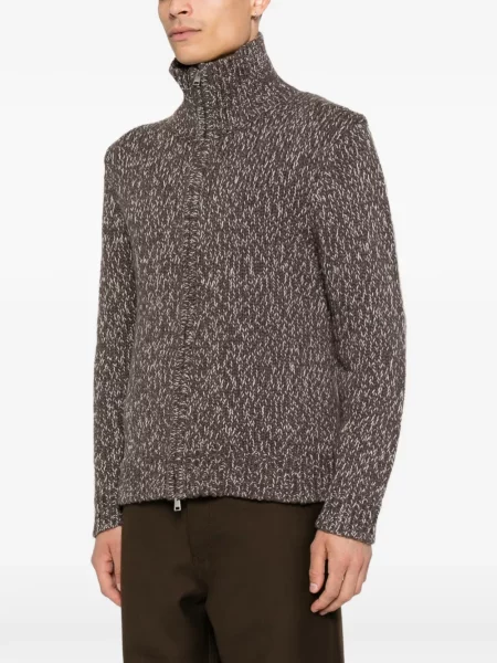 Cardigan Sandro tricotate maro