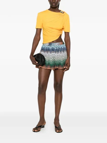 Pantaloni scurți Missoni tricotate verde