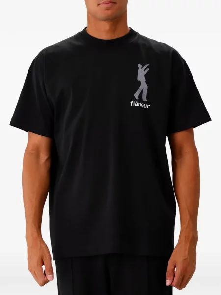 Tricou Flâneur cu imagine negru