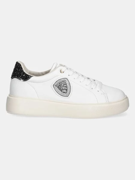 Sneakersy Blauer skórzane białe